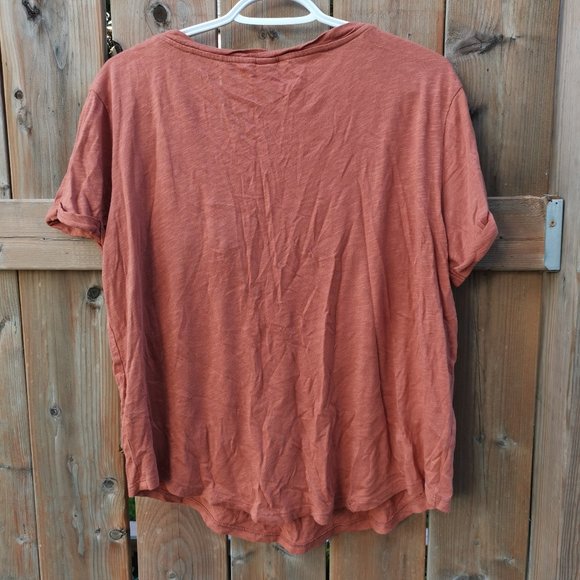 H&M Basic Coral Short sleeve T-shirt - Size Large - Picture 2 of 3